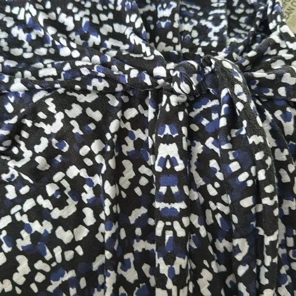 2X OriginalNicoleMiller Blue Black&White Dress 95%polyester 5%spandex Side ties - Picture 5 of 5